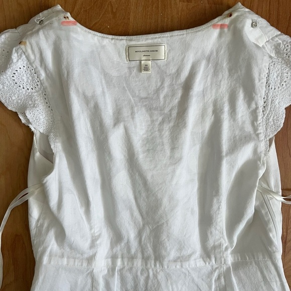 Anthropologie Moulinette Soeurs White Casual Sundress with Flutter Cap Sleeves - Picture 14 of 14